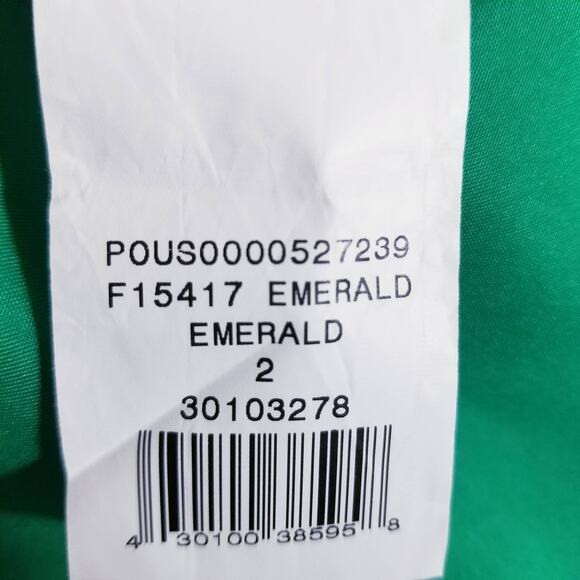 David's Bridal Women size 2 Green Rhinestone Halter Emerald Dress High Low - Picture 8 of 8